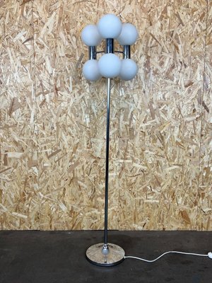 Mid-Century Space Age Floor Lamp in Metal & Glass, 1970s-EJL-1368523