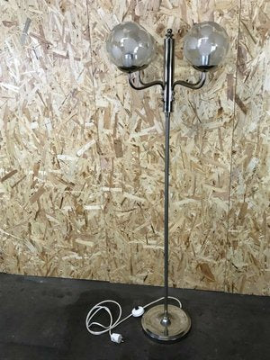 Mid-Century Space Age Floor Lamp in Metal & Glass-EJL-1138946