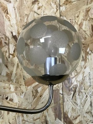 Mid-Century Space Age Floor Lamp in Metal & Glass-EJL-1138946