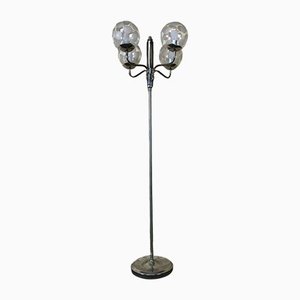 Mid-Century Space Age Floor Lamp in Metal & Glass-EJL-1138946