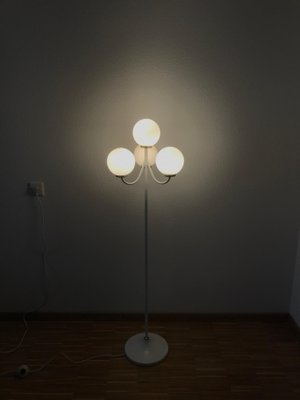 Mid-Century Space Age German Brass and White 4-Arm Floor Lamp from Kaiser Leuchten, 1960s-PUK-617917