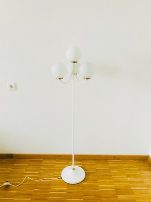 Mid-Century Space Age German Brass and White 4-Arm Floor Lamp from Kaiser Leuchten, 1960s-PUK-617917