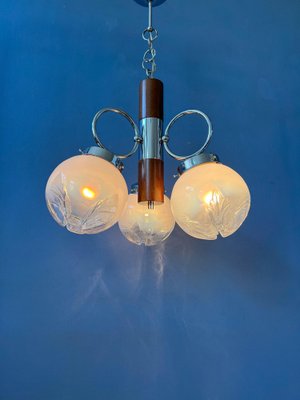 Mid-Century Space Age Murano Glass Pendant Light Ceiling Lamp from Mazzega, 1970s-ZBK-1295444