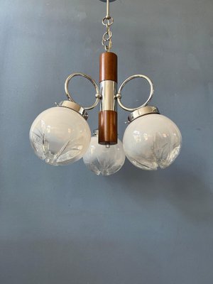 Mid-Century Space Age Murano Glass Pendant Light Ceiling Lamp from Mazzega, 1970s-ZBK-1295444