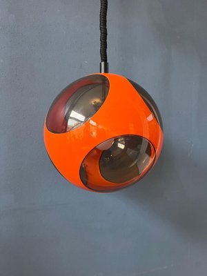 Mid-Century Space Age Orange Bug Eye Pendant Lamp by Luigi Colani, 1970s-ZBK-1399584