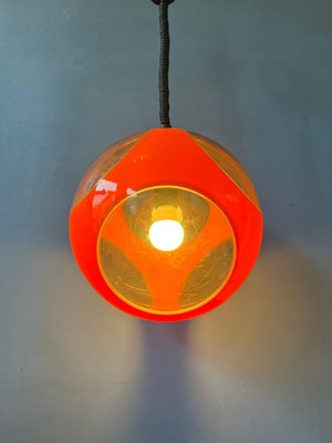 Mid-Century Space Age Orange Bug Eye Pendant Lamp by Luigi Colani, 1970s-ZBK-1399584