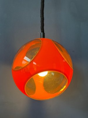 Mid-Century Space Age Orange Bug Eye Pendant Lamp by Luigi Colani, 1970s-ZBK-1399584