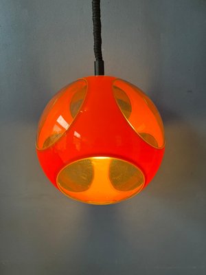 Mid-Century Space Age Orange Bug Eye Pendant Lamp by Luigi Colani, 1970s-ZBK-1399584