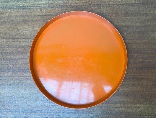 Mid-Century Space Age Orange Plastic Tray, 1960s-UAH-1824283