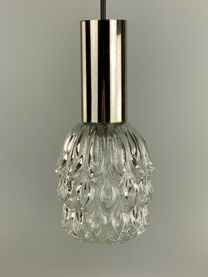 Mid-Century Space Age Pendant Lamp in Chrome & Bubble Glass-EJL-1140323