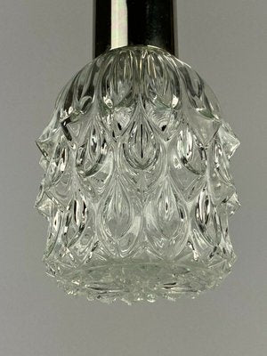 Mid-Century Space Age Pendant Lamp in Chrome & Bubble Glass-EJL-1140323