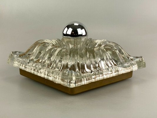 Mid-Century Space Age Wall Lamp in Ice Glass, 1960s-EJL-1138309