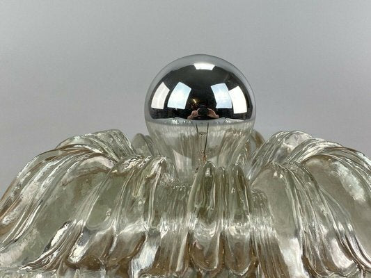 Mid-Century Space Age Wall Lamp in Ice Glass, 1960s-EJL-1138309