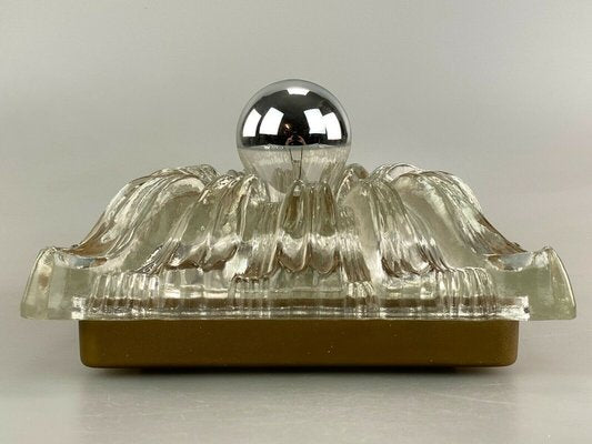 Mid-Century Space Age Wall Lamp in Ice Glass, 1960s-EJL-1138309