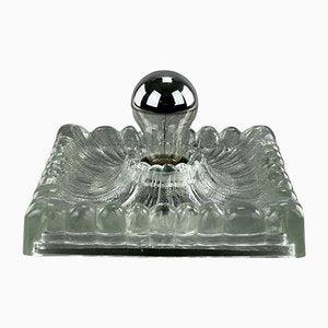 Mid-Century Space Age Wall Lamp in Ice Glass from Hustadt Leuchten-EJL-1259434