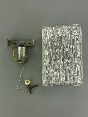 Mid-Century Space Age Wall Sconce in Ice Glass-EJL-1299669