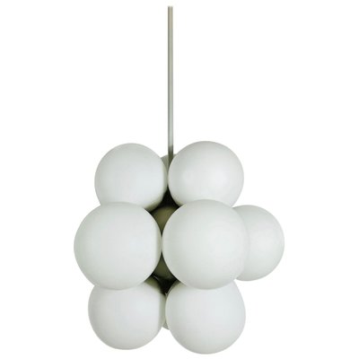 Mid-Century Space Age White Atomic Pendant from Kaiser, Germany, 1960s-PUK-1317208