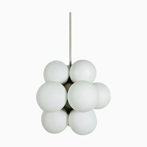 Mid-Century Space Age White Atomic Pendant from Kaiser, Germany, 1960s-PUK-1317208