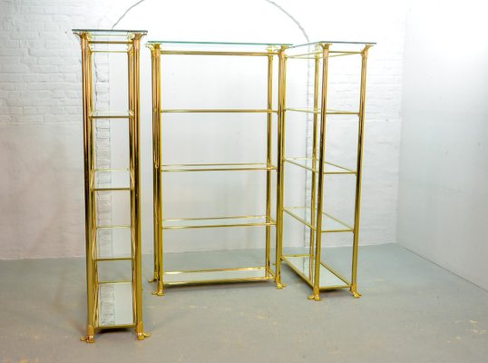 Mid-Century Spanish Gold Plated Shelf by Ramiro Tarazona, 1980s-IXC-552400