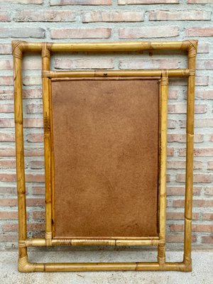 Mid-Century Spanish Modern Handmade Bamboo Wall Mirror-NOU-1005652