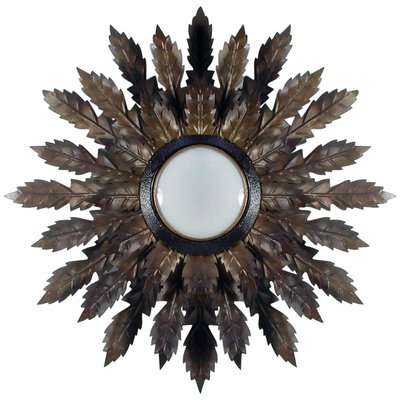 Mid-Century Spanish Sunburst Sconce, 1950s-OE-897864