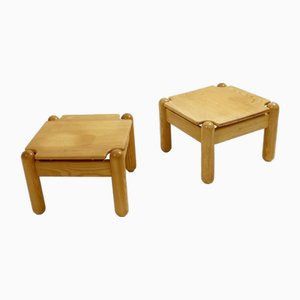 Mid-Century Square Pine Coffee Tables in the style of Ilmari Tapiovaara, Set of 2-NYF-2024146