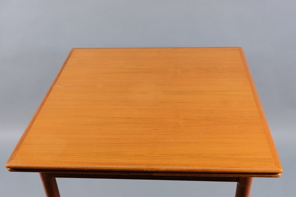 Mid-Century Square Teak Extendable Dining Table-CIP-792071