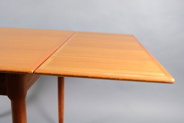 Mid-Century Square Teak Extendable Dining Table-CIP-792071