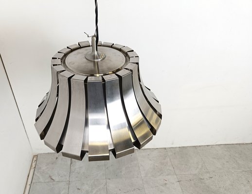 Mid-Century Steel Suspension Lamp by E. Martinelli for Martinelli Luce, 1970s-IRH-1819365