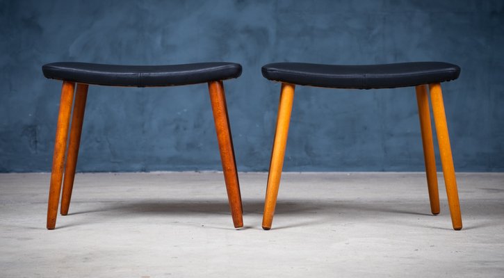 Mid-Century Stools, Denmark, 1960s, Set of 2-ZGQ-1196100