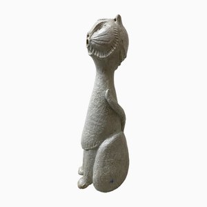 Mid-Century Studio Ceramic Cat Sculpture, 1968-CZ-1772629