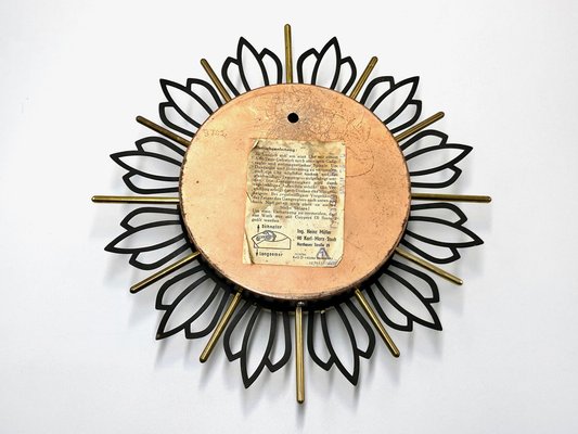 Mid-Century Sunburst Wall Clock from Müller, 1960s-ZCY-1785605