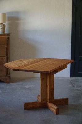 Mid-Century Swedish Asymmetrical Folding Flip Table in Pine, 1950s-MXF-1007409