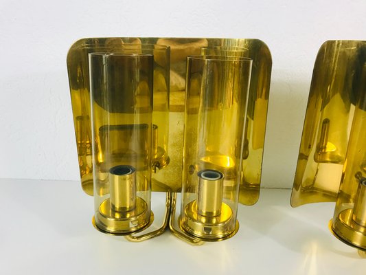 Mid-Century Swedish Brass Sconces from Hans-Agne Jakobsson AB Markaryd, 1970s, Set of 2-PUK-555377