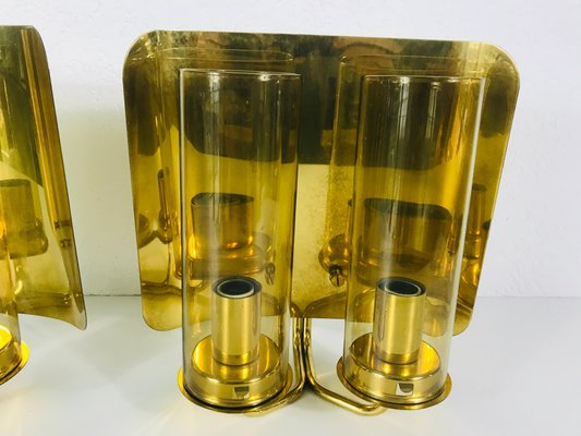 Mid-Century Swedish Brass Sconces from Hans-Agne Jakobsson AB Markaryd, 1970s, Set of 2-PUK-555377