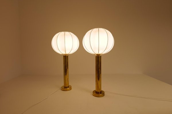 Mid-Century Swedish Brass Table Lamps by Kosta Elarmatur, 1960s, Set of 2-UYK-1076950