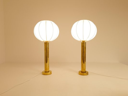 Mid-Century Swedish Brass Table Lamps by Kosta Elarmatur, 1960s, Set of 2-UYK-1076950