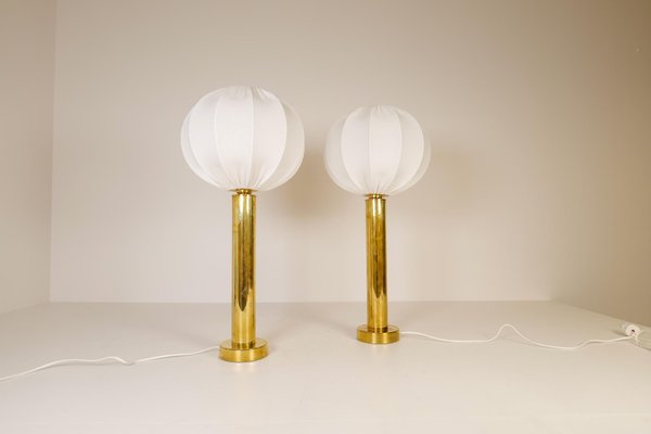 Mid-Century Swedish Brass Table Lamps by Kosta Elarmatur, 1960s, Set of 2-UYK-1076950