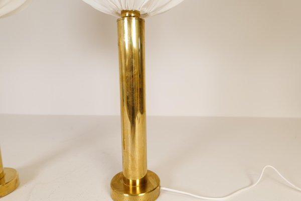 Mid-Century Swedish Brass Table Lamps by Kosta Elarmatur, 1960s, Set of 2-UYK-1076950