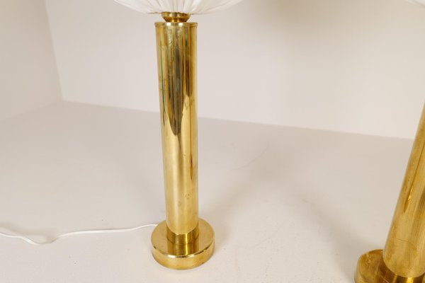 Mid-Century Swedish Brass Table Lamps by Kosta Elarmatur, 1960s, Set of 2-UYK-1076950