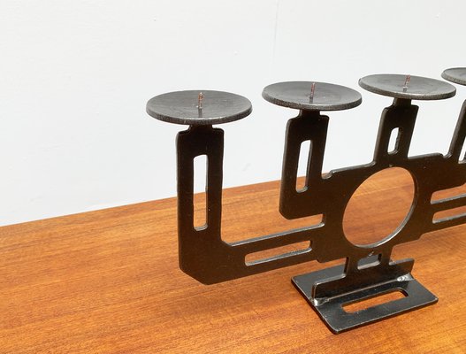 Mid-Century Swedish Brutalist Metal Candleholder by Harry N Boström-UAH-949181