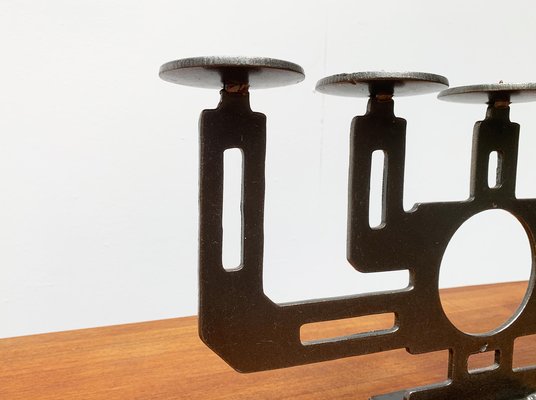 Mid-Century Swedish Brutalist Metal Candleholder by Harry N Boström-UAH-949181