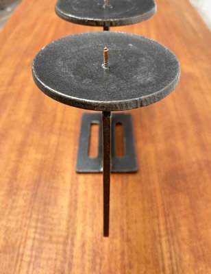 Mid-Century Swedish Brutalist Metal Candleholder by Harry N Boström-UAH-949181