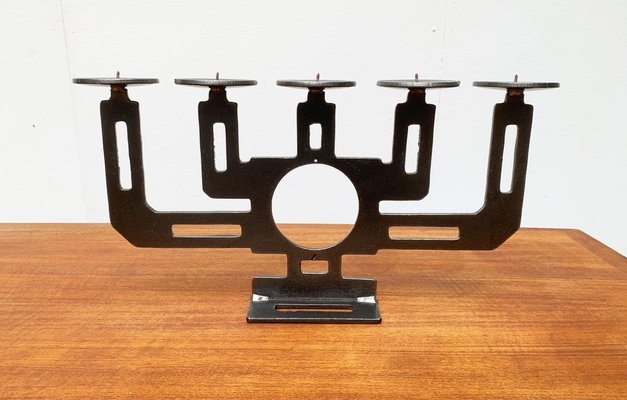 Mid-Century Swedish Brutalist Metal Candleholder by Harry N Boström-UAH-949181