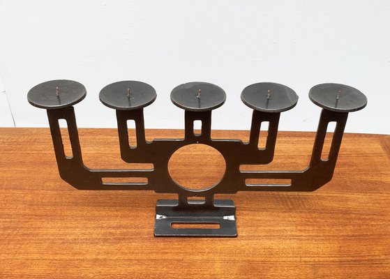 Mid-Century Swedish Brutalist Metal Candleholder by Harry N Boström-UAH-949181