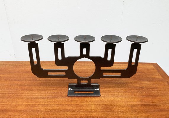 Mid-Century Swedish Brutalist Metal Candleholder by Harry N Boström-UAH-949181