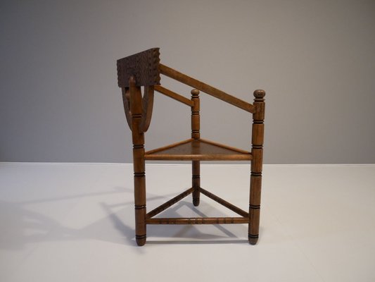 Mid-Century Swedish Carved Monk Chair, 1950s-OGU-683062