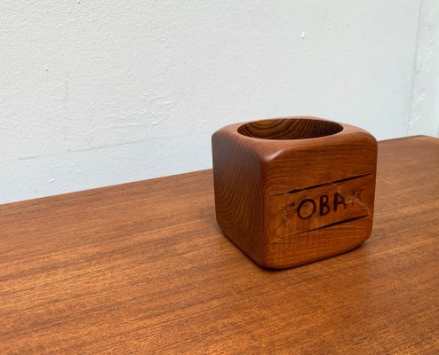 Mid-Century Swedish Former Tabacco Tobak Teak Box Bowl from Sowe Svestad, 1960s-UAH-1334593