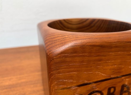 Mid-Century Swedish Former Tabacco Tobak Teak Box Bowl from Sowe Svestad, 1960s-UAH-1334593