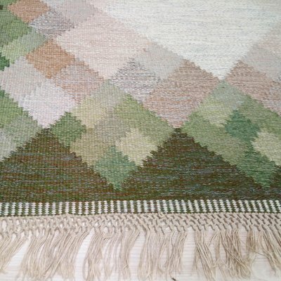 Mid-Century Swedish Kilim Röllakan Rug by Brita Svefors-YGE-596050